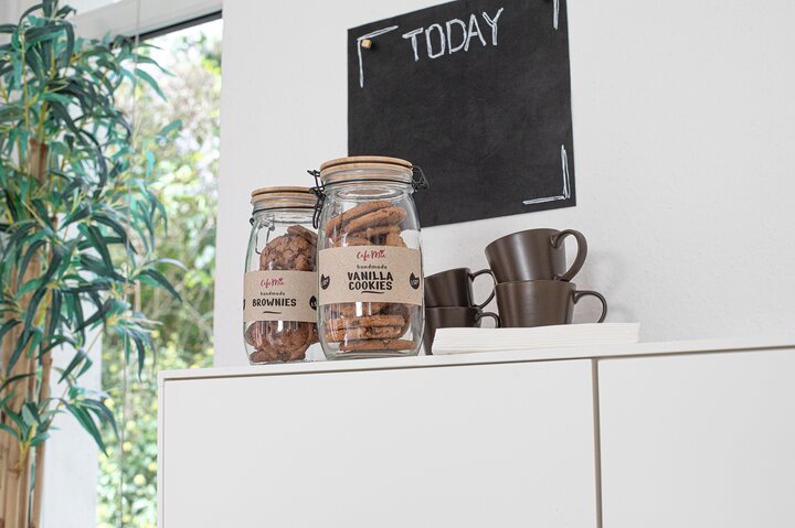 Etiketten aus Silphie-Papier A4, 48,3x33,8 mm, naturbraun, permanent haftend, 20 Blatt, 640 Klebeetiketten